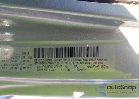 2020 Jeep Wrangler Unlimited Sport S 4X4 из США, поврежденный, VIN 1C4HJXDN3LW106460